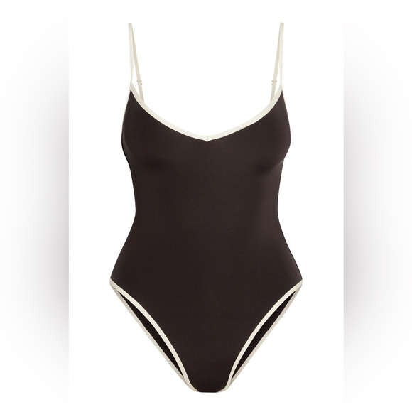 Monday Swimwear RAVELLO ONE PIECE - ESPRESSO/IVORY - Picture 2 of 7